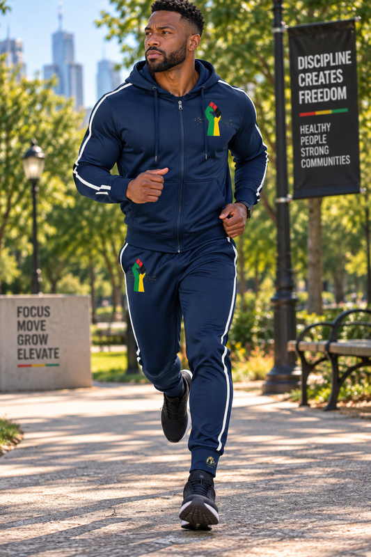 Pan-African Track Pants in Navy