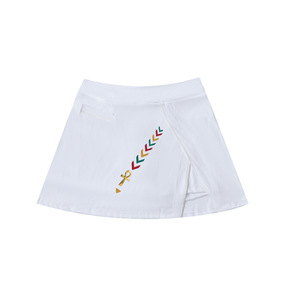 Pan-African Ankh High-Waist Pocketed A-Line Skirt