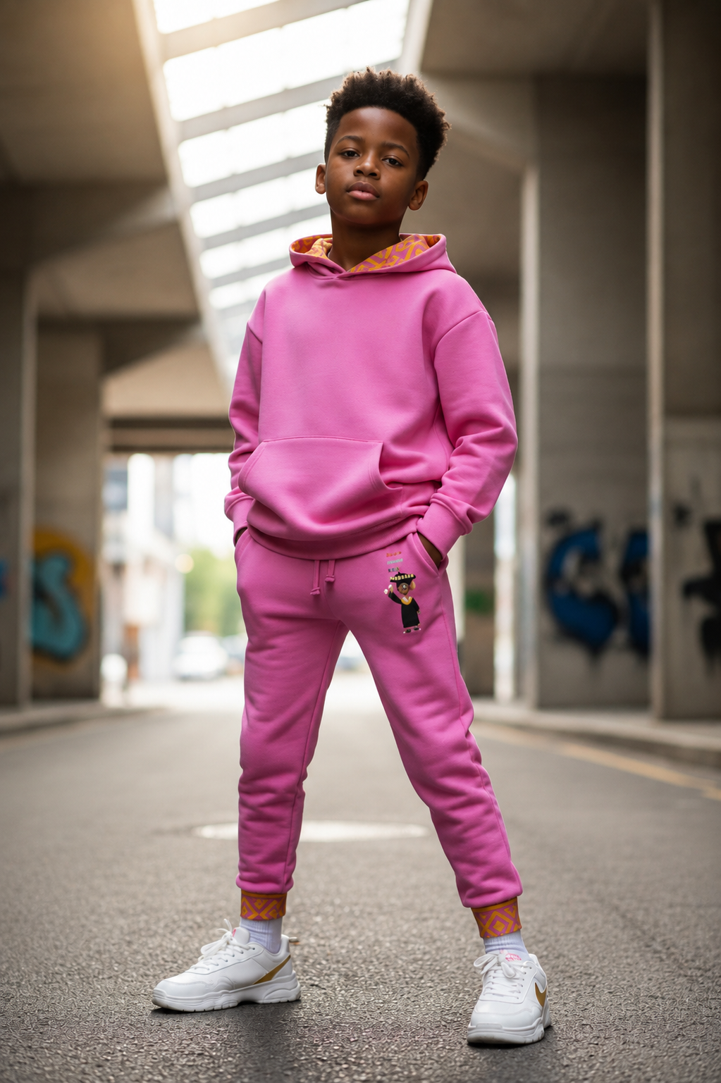 Future Legacy Proud HBCU Grad  Unisex Youth Joggers in Pink