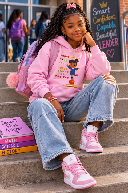 Future HBCU Graduate "Keep Rising" Youth  Hoodie for Girls