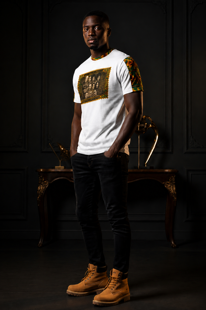 Iconic Heroes Crew Neck T-Shirt for Men (Kente)