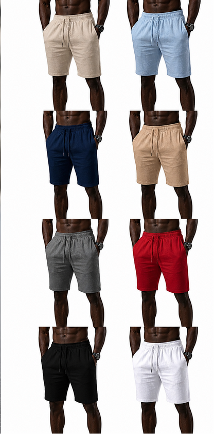 Men's Cotton Linen Casual Shorts