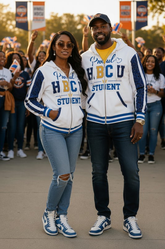 HBCU Unisex Students Zip Hoodie – All-Over Print Recycled Fleece