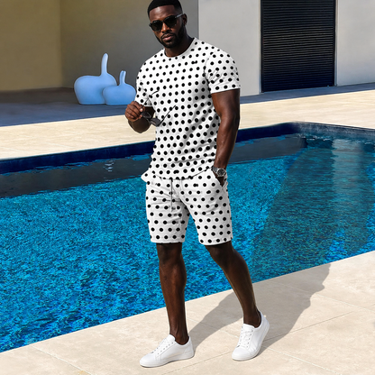 Men's Casual T-Shirt & Shorts Two-Piece Set