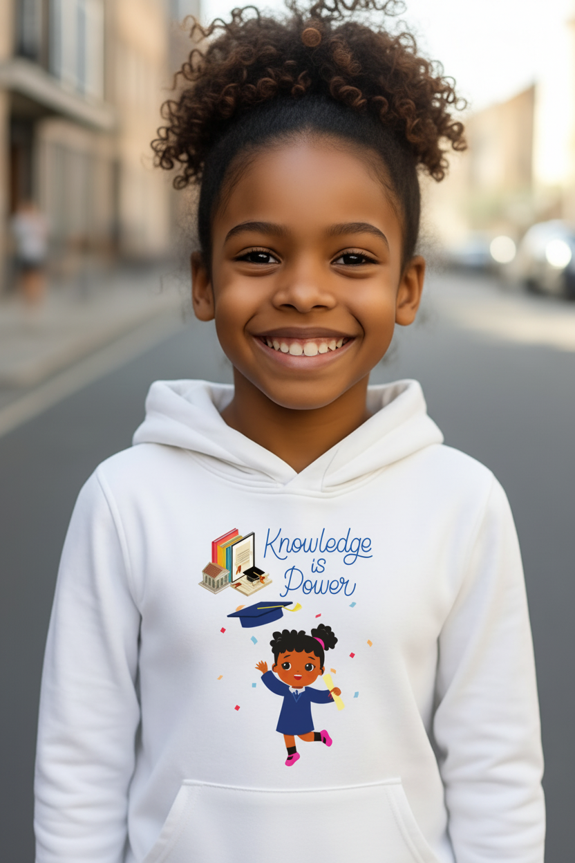 Knowledge Is Power Youth Hoodie for Girls