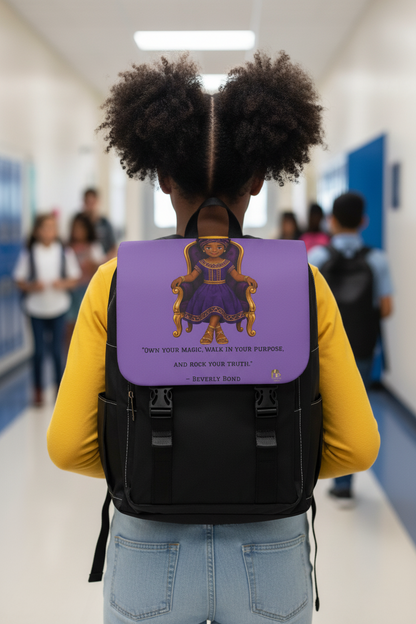 “Little Queen Power” Canvas Backpack