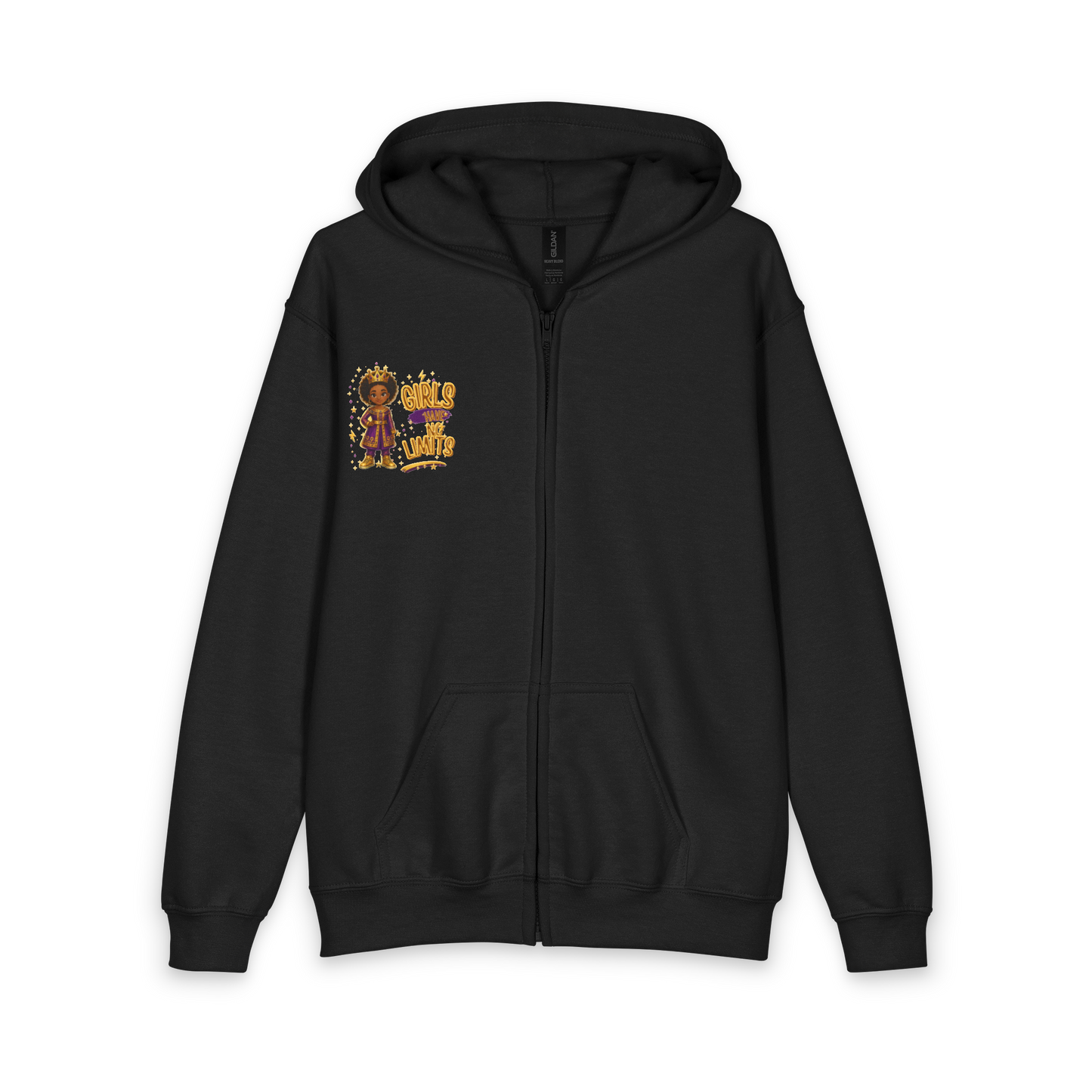 Young Queen – Girl’s Empowerment Youth Zipped Hoodie