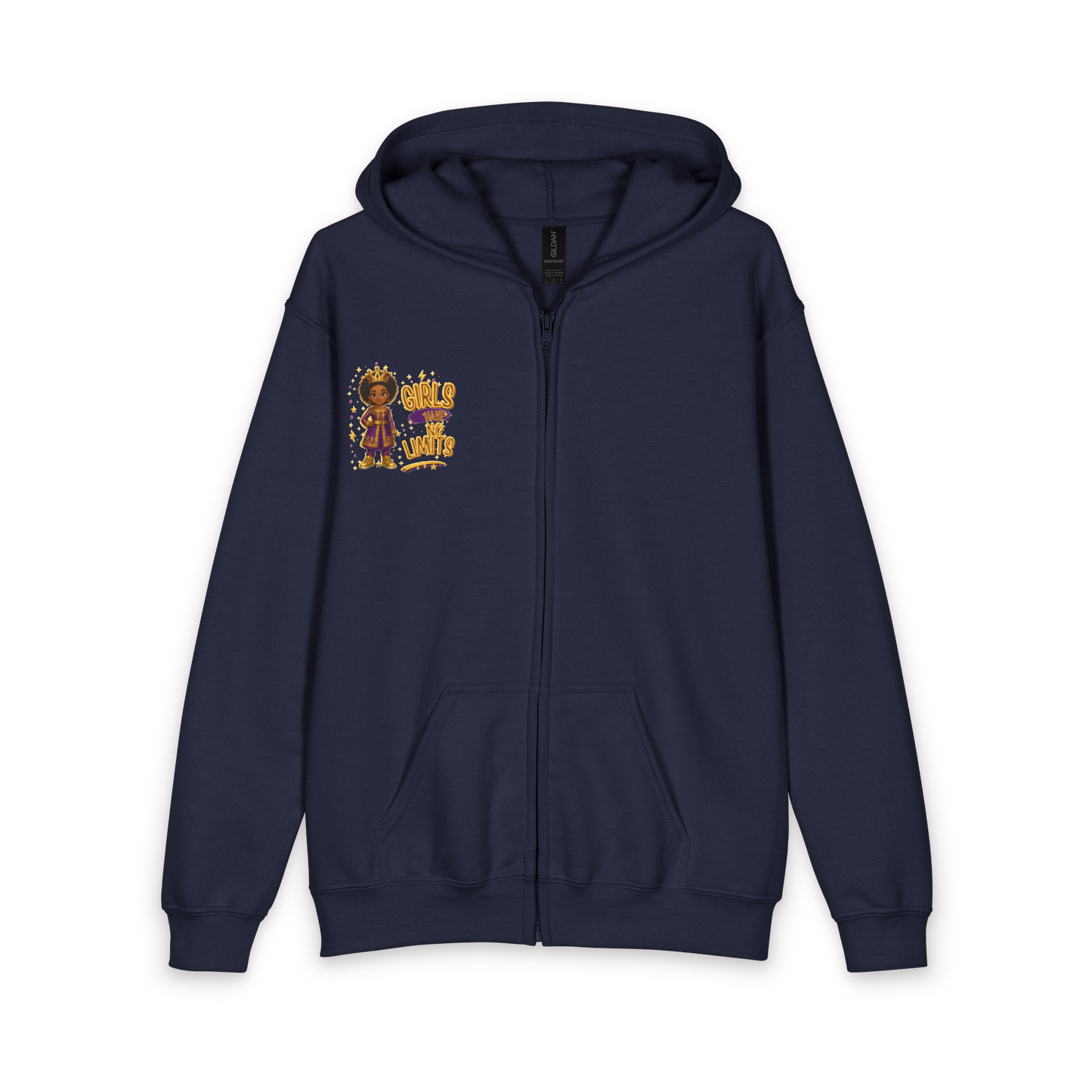 Young Queen – Girl’s Empowerment Youth Zipped Hoodie