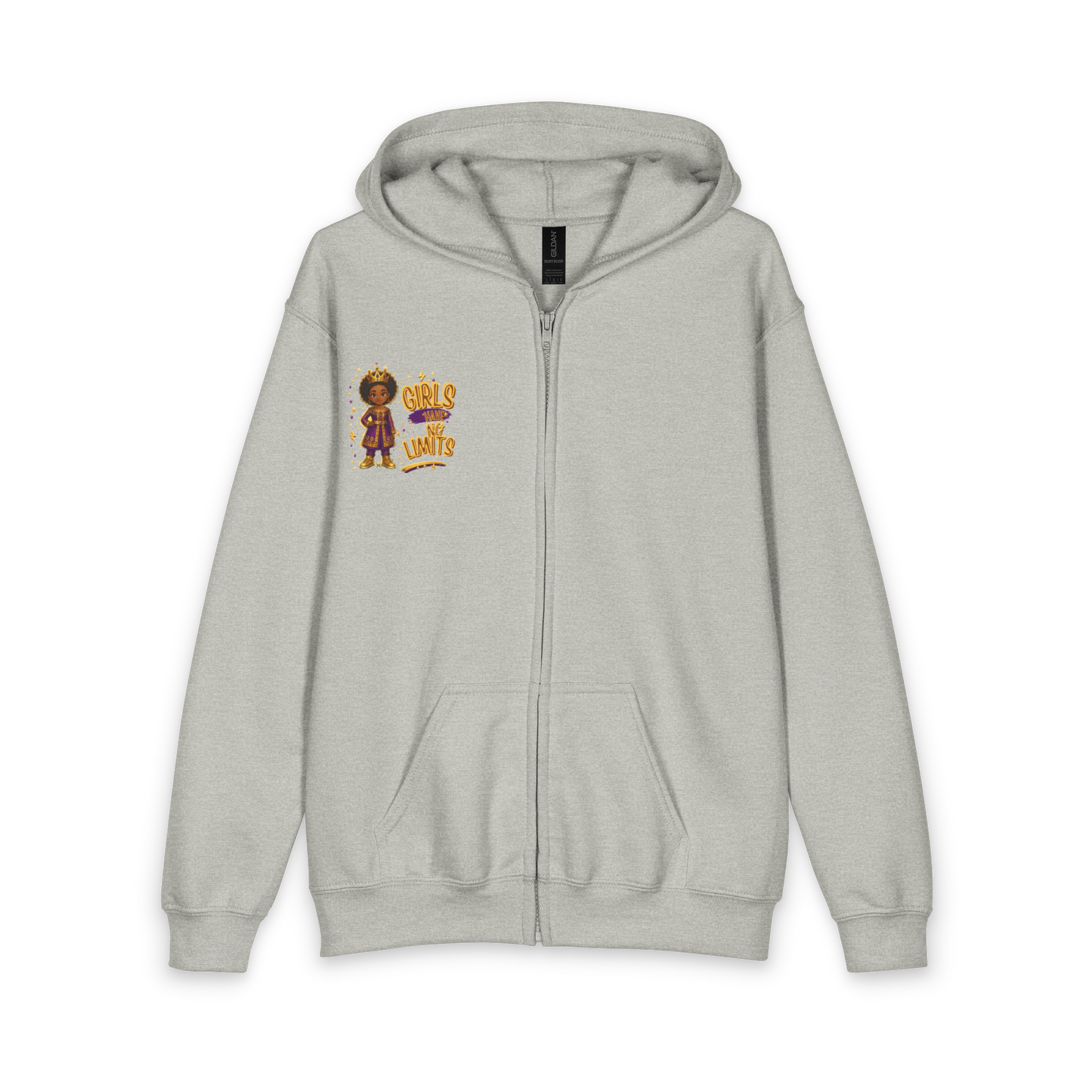 Young Queen – Girl’s Empowerment Youth Zipped Hoodie
