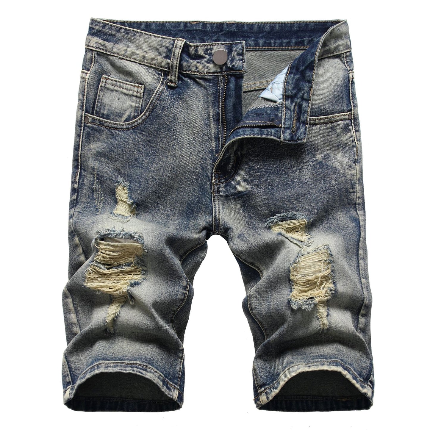 Men's Distressed Denim Shorts