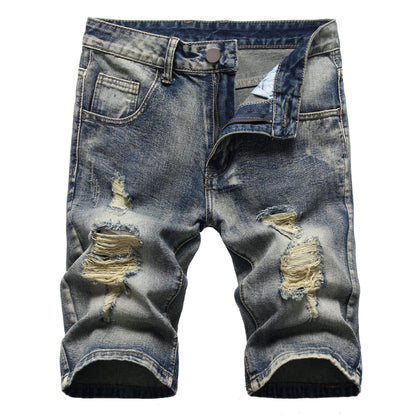 Men's Distressed Denim Shorts