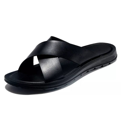 Men's PU Platform Roman Slide Sandals