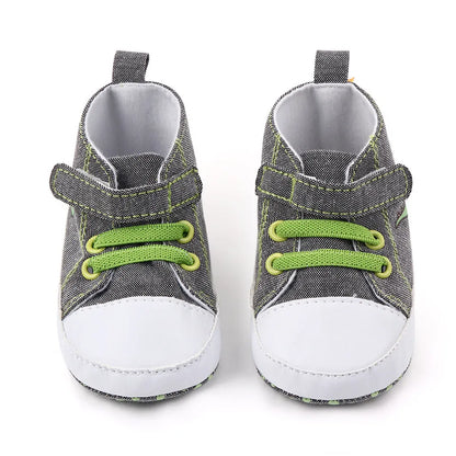 Boys' Anti-Slip Cartoon Canvas First Walker Shoes