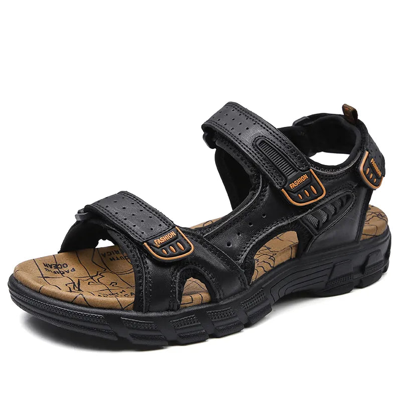 Men's Genuine Leather Gladiator Sandals – Roman Style
