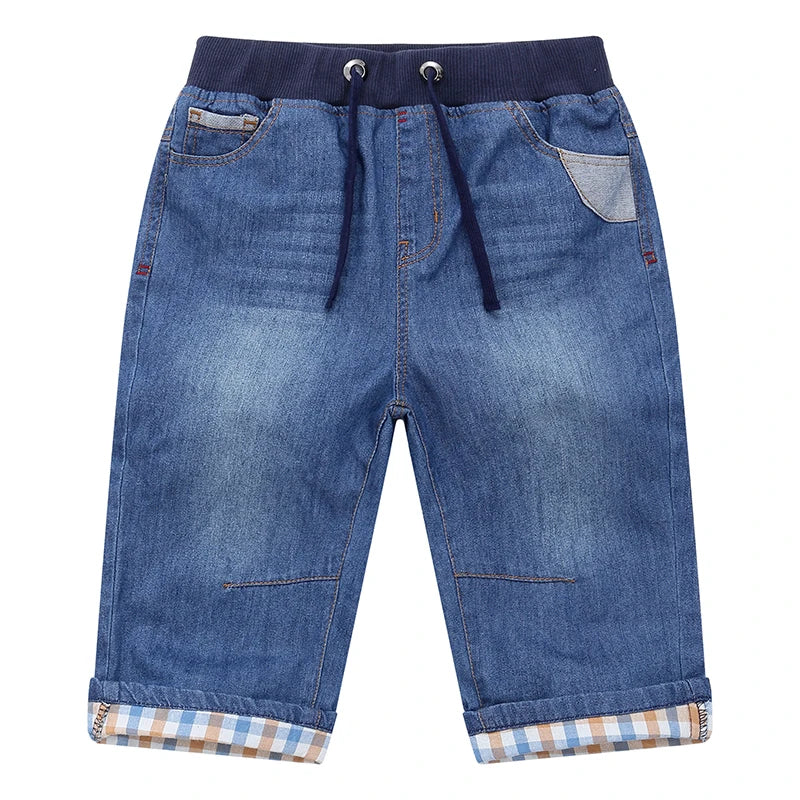 Boys Plaid Drawstring Shorts for Youth Boys