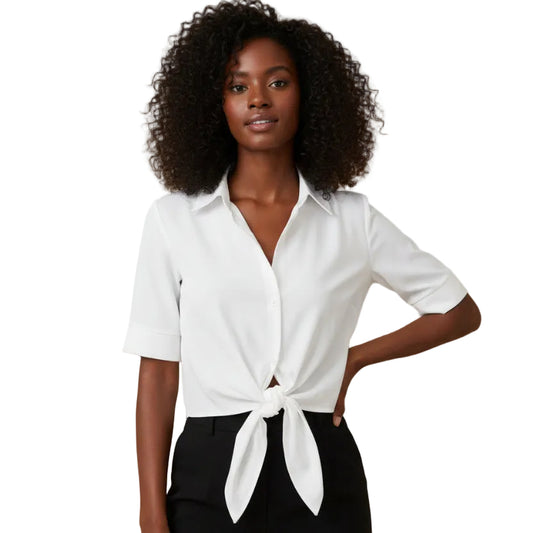 Waist-Tie Batwing Blouse