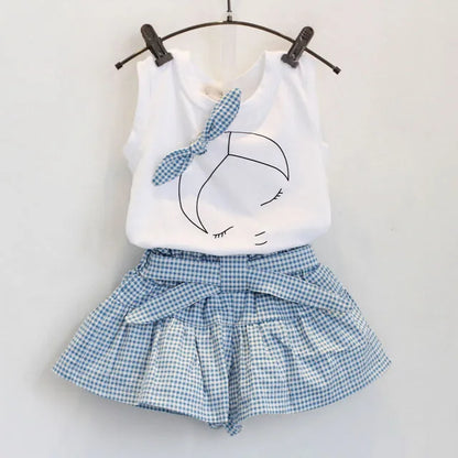 Girls' Bluebell Bow Sleeveless Short Set