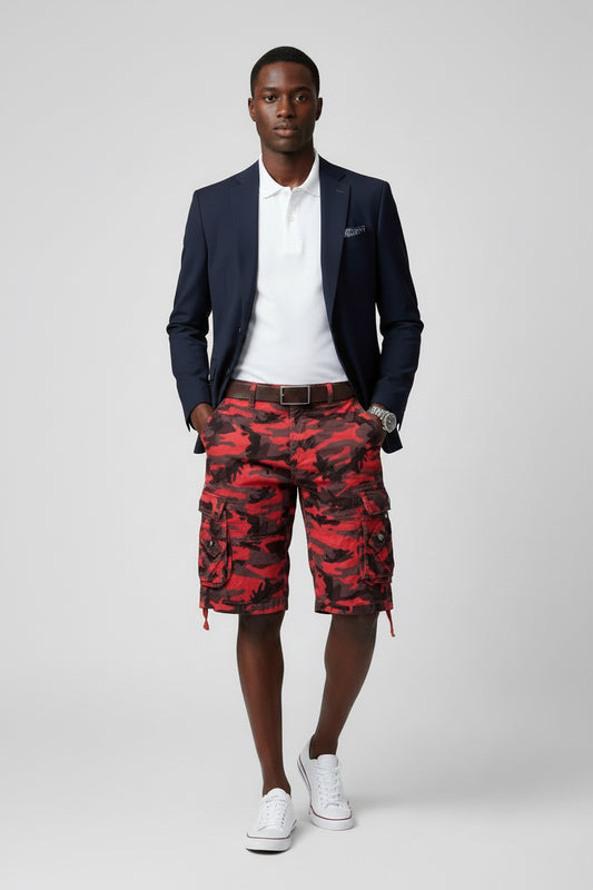 Youth Boys Military Camo Cargo Shorts