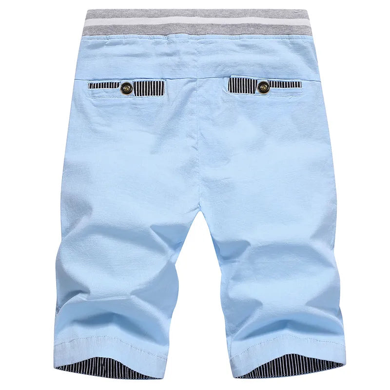 Men's Linen Cotton Casual Shorts