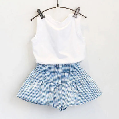 Girls' Bluebell Bow Sleeveless Short Set