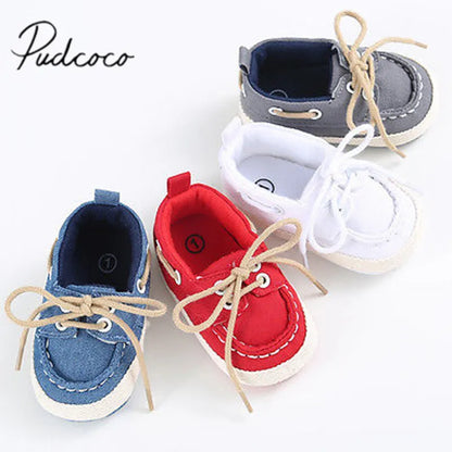 Baby Boys' Canvas Slip-On Boat Shoes