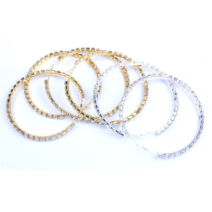 Rhinestone Hoop Earrings