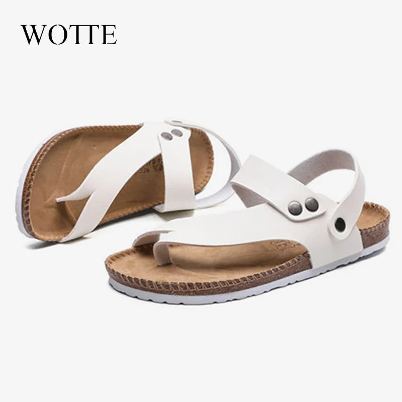 Men's Gladiator Leather Slip-On Sandals