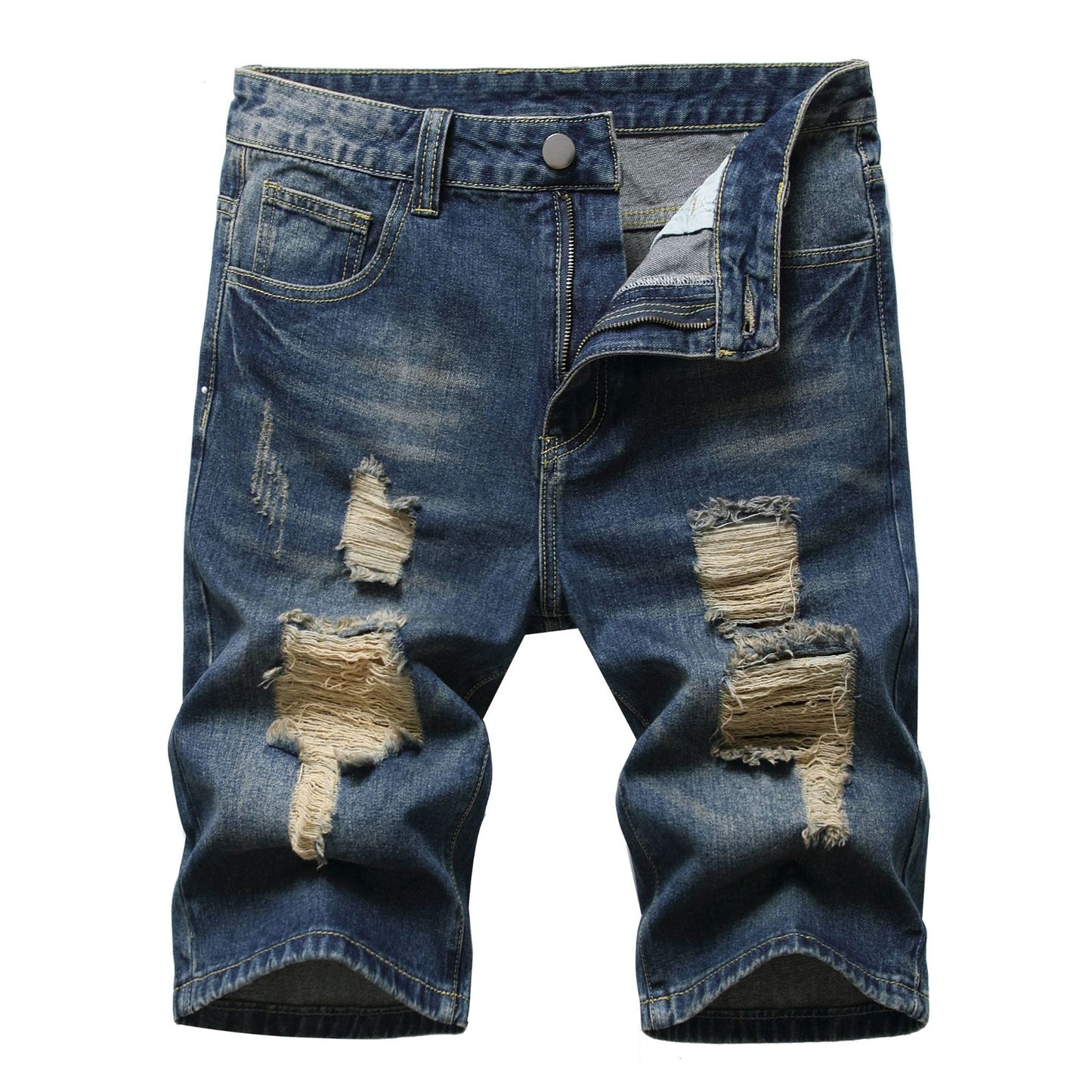 Men's Distressed Denim Shorts