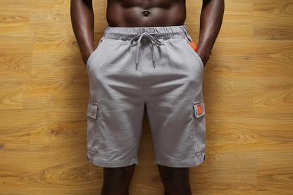 Men's Cotton Linen Drawstring Board Shorts