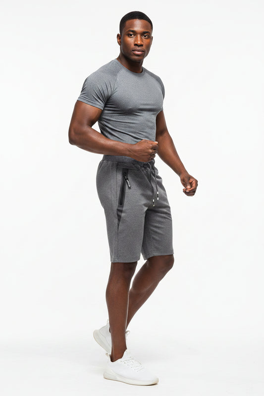 Men's Elastic Waist Casual Shorts with Pockets
