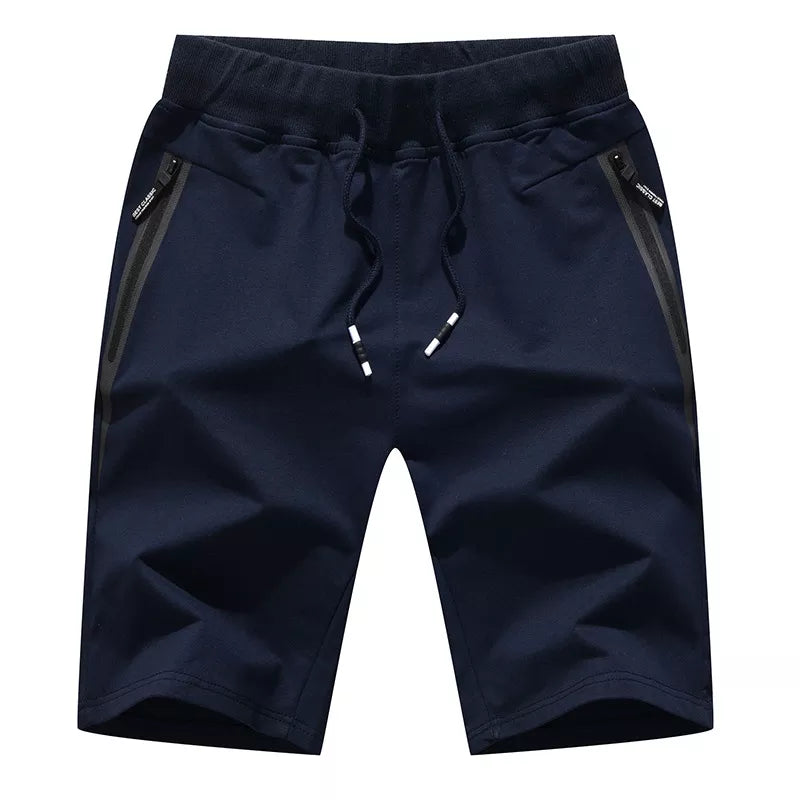 Men's Elastic Waist Casual Shorts with Pockets