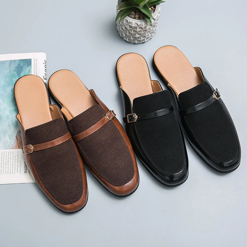 Men's Suede Genuine Leather Retro Dress Sandals