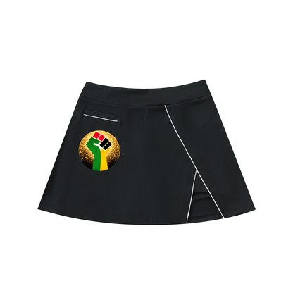 "Ancestral Wisdom" Sankofa High-Waist A-Line Skirt