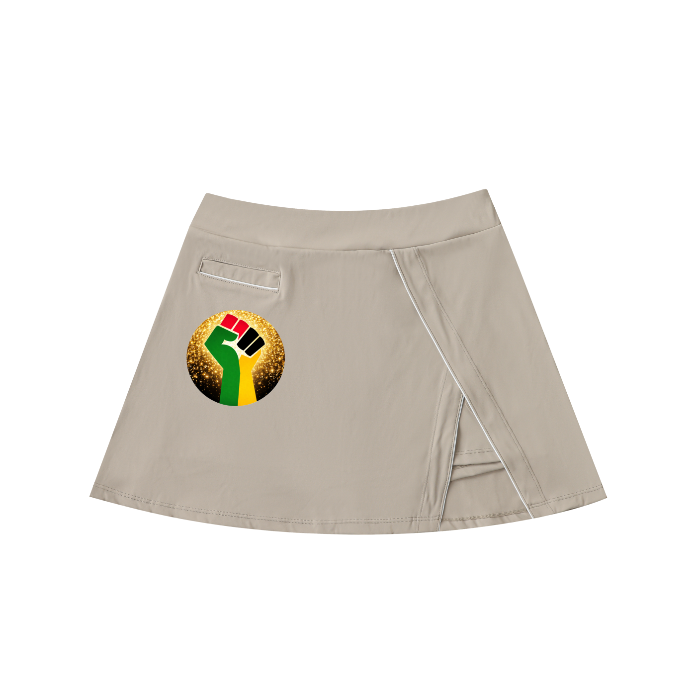 "Ancestral Wisdom" Sankofa High-Waist A-Line Skirt