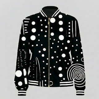 Ancestral Rhythms Unisex Varsity Jacket in Black/Black and Black/Red