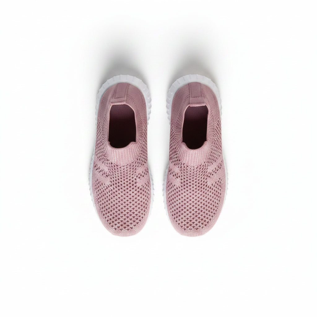 Girls' Knit Slip-On Breathable Sneakers