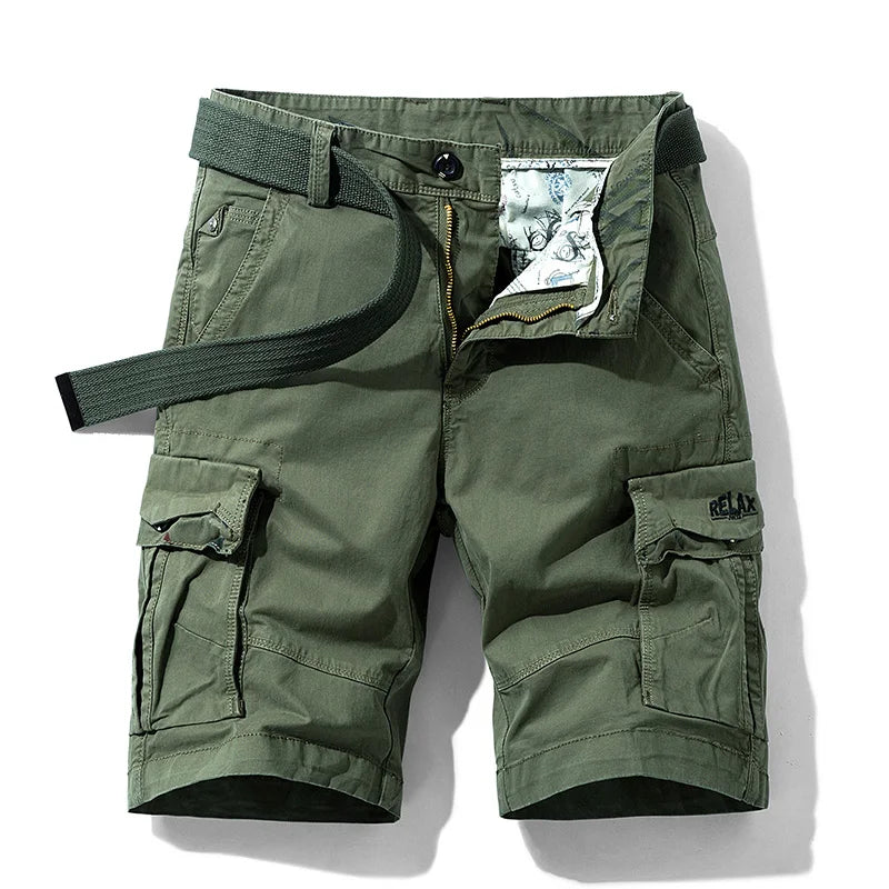 Men's Multi-Pocket Cotton Cargo Shorts | Quick-Dry Military Shorts in 13 Colors