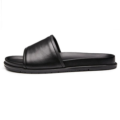 Men's Handmade Genuine Cow Leather Slide Sandals