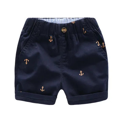 Geometric Print Cotton Shorts for Boys