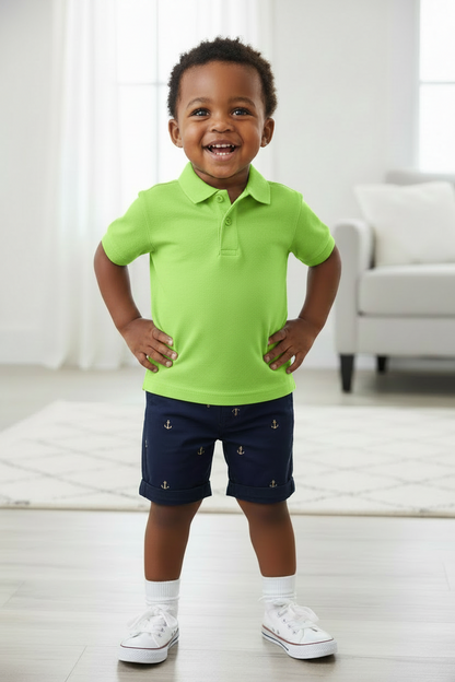 Geometric Print Cotton Shorts for Boys
