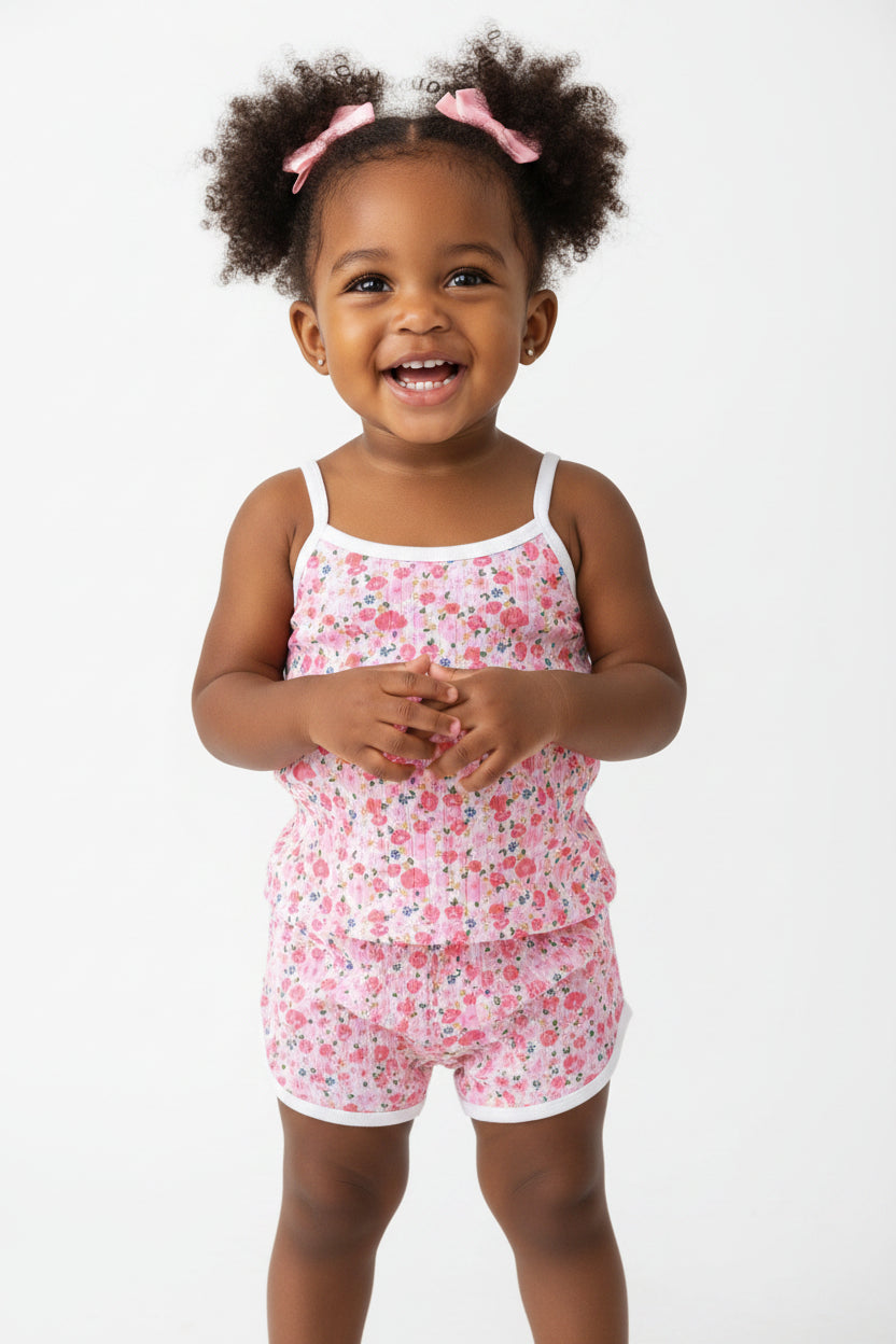 Girls 2-Piece Floral Short Set