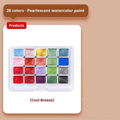 20/36/98 Color Pearlescent Watercolor Paint- Intense Sparkle Light