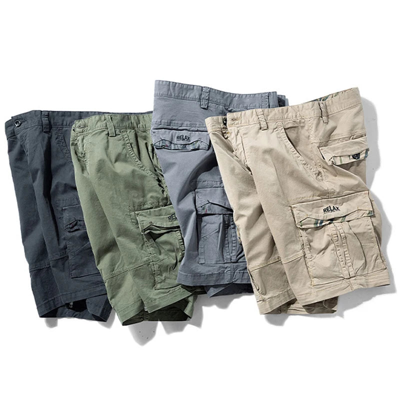 Men's Multi-Pocket Cotton Cargo Shorts | Quick-Dry Military Shorts in 13 Colors