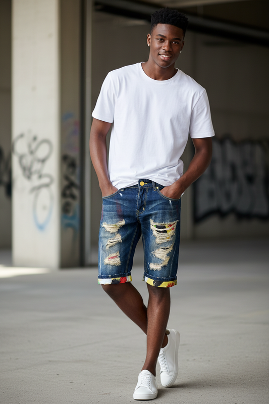 Boys Distressed Denim Shorts for Youth Boys