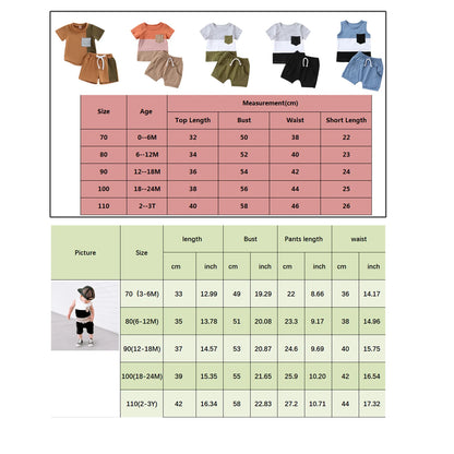 Boys Patchwork Sleeveless Short Set