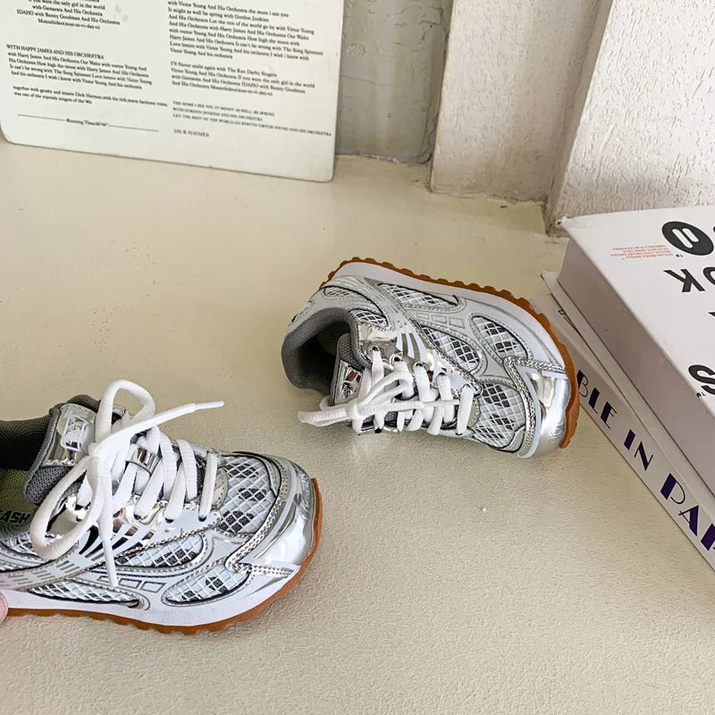 Boys Metallic Sneakers