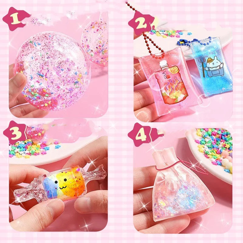 DIY Blow Bubble Nano Tape Full Set of PET Nano Glue Knead Music