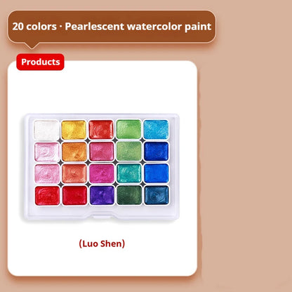 20/36/98 Color Pearlescent Watercolor Paint- Intense Sparkle Light