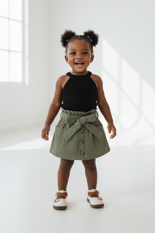 Baby Girls' Sleeveless Tank & Short Set