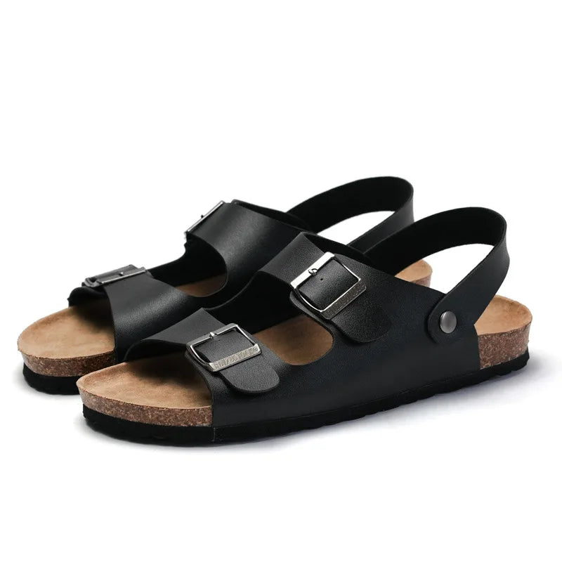 Men's Gladiator Leather Slip-On Sandals